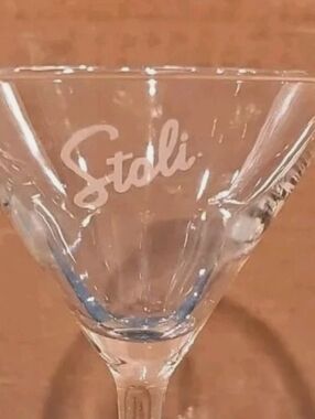 Four Stoli Martini Glasses